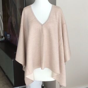 Vineyard Vines Reversible Beige V-Neck Poncho